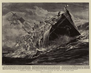 A Perilous Voyage, A Troopship in a Typhoon on the Way to Hong Kong by William Lionel Wyllie