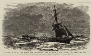 A Story of the Sea, the British Ship Northbrook the Day after a Gale, 4 March 1885, near Cape Horn by William Lionel Wyllie
