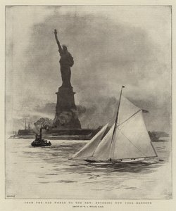 From the Old World to the New, entering New York Harbour by William Lionel Wyllie