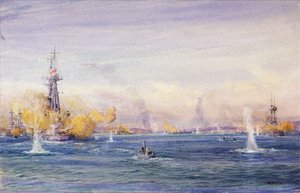 The Battle of the Dardanelles (1915), during the Gallipoli campaign, in the Sea of Marmara