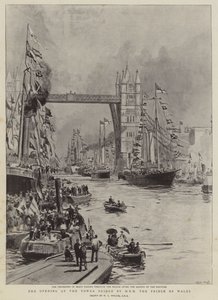 The Opening of the Tower Bridge by HRH the Prince of Wales by William Lionel Wyllie