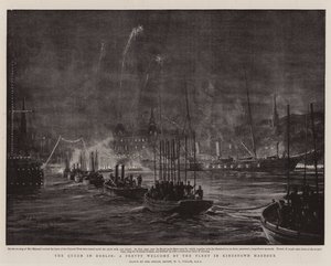 The Queen in Dublin, a Pretty Welcome by the Fleet in Kingstown Harbour by William Lionel Wyllie