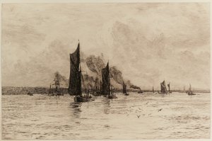 Upon the Last Trickle of the Flood by William Lionel Wyllie