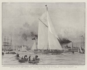 Westward Ho, the Shamrock Starting for New York to Compete for the America Cup by William Lionel Wyllie