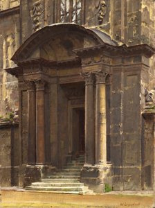 The Porch of the Old Ashmolean, Oxford by William Logsdail