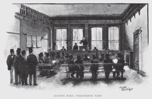 Auction Mart, Tokenhouse Yard by William Luker
