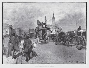 London Bridge, going across by William Luker