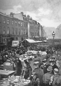 Middlesex Street Late Petticoat Lane on a Sunday Morning by William Luker