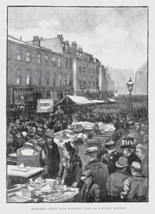 Middlesex Street, late Petticoat Lane, on a Sunday Morning by William Luker