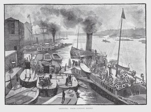 Shipping, from London Bridge by William Luker
