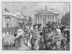 The Bank of England and Royal Exchange by William Luker