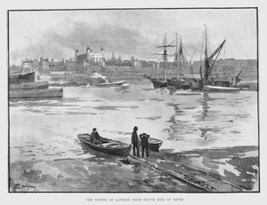 The Tower of London from South Side of River by William Luker