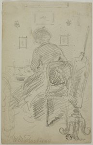 Lady Writing (Back View) by William Makepeace Thackeray