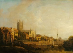 A View of Worcester Cathedral from the River by William Marlow