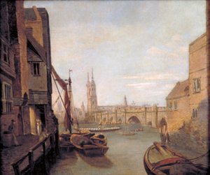 London Bridge from Pepper Alley Stairs, 1788