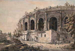 The Amphitheatre at Nimes, Southern France by William Marlow