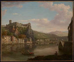 View of the Saône and the Château Pierre-Scize (Lyon, France) by William Marlow