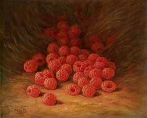 Red Raspberries on a Forest Floor 1866 by William Mason Brown