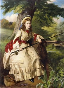 A Young Lady Fishing