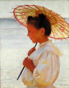 Girl with a Chinese Parasol by William McGregor Paxton