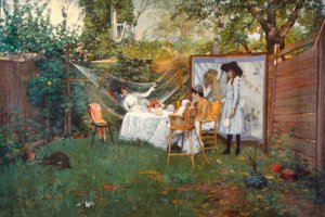 Breakfast Outdoors by William Merritt Chase
