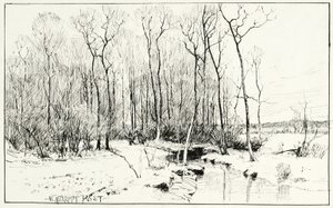 Untitled, winter landscape by William Merritt Chase