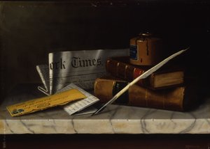 Still Life with Letter to Mr. Clarke, 1879 by William Michael Harnett