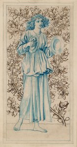 A Woman Playing Cymbals by William Morris