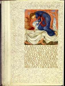 Dido stabbing herself, opening of Book IV of Virgil