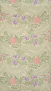 Larkspur. Wallpaper, 1874 by William Morris