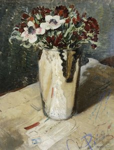 Wallflowers and Anemones by William Nicholson