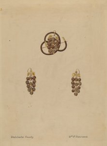 Hair Brooch and Earrings