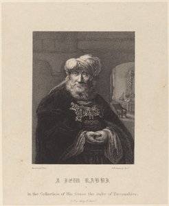 A Jewish Rabbi by William P. Sherlock after Rembrandt van Rijn