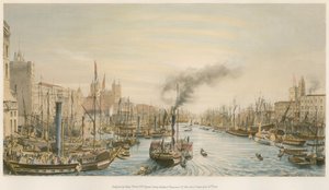 The Pool, from London Bridge, morning by William Parrott
