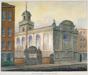 South-east view of the Church of St Stephen, Coleman Street, City of London