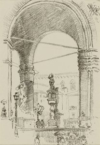 Loggia dei Lanzi by William Penhallow Henderson