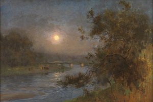 As Twilight Fades beneath the Moon away by William Playfair Dickson