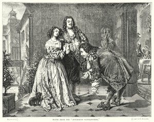 Scene from the Bourgeois Gentilhomme (engraving) by William Powell (after) Frith