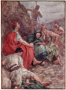 Brutus and his companions after the Battle of Philippi, illustration from 