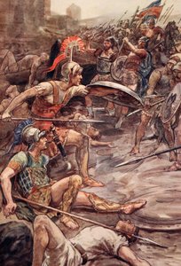 Epaminondas defending Pelopidas, illustration from 