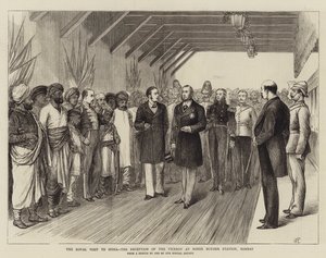 The Royal Visit to India, the Reception of the Viceroy at Boree Bunder Station, Bombay