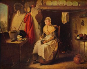 Cottage Interior, at Lexden, Essex, 1802 by William Redmore Bigg