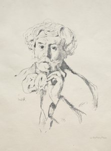 Edmond de Goncourt by William Rothenstein