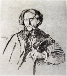 Portrait of Alphonse Daudet by William Rothenstein