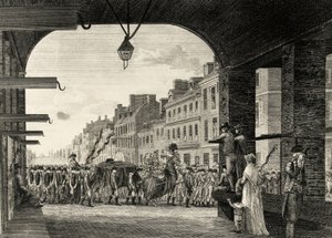 The funeral procession of George Washington along High Street in Philadelphia by William Russell Birch