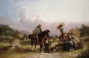 Harvesters Greeting Two Travellers
