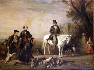The End of the Day: William Scrope on a White Pony by William Simson