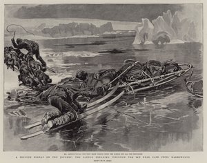A Serious Mishap on the Journey, the Sledge breaking through the Ice near Cape Cecil Harmsworth by William Small