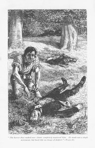 Adam Bede, Horrified to See His Rival Lying Unconscious by William Small
