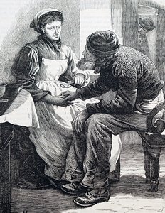 An Elderly Couple. By William Small, 1880 (Engraving) by William Small